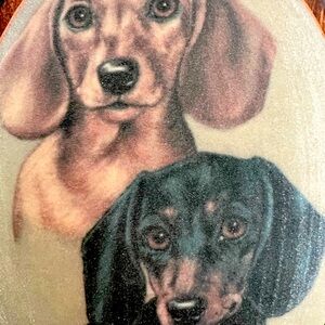Vintage Duo Dog Portrait Wall Art